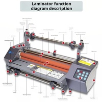 Machine à plastifier A3, plastifieuse thermique à chaud et à froid pour photos, affiches, autocollants