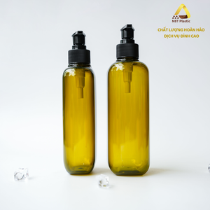 Botella rociadora de bomba transparente de 350ml de PET de color personalizado de fábrica de Vietnam para champú/Gel de ducha/loción/serigrafía de espuma - Product Image 5