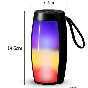Newest LED Wireless <b>Speaker</b> Portable RGB Colorful Luminous Card <b>Speaker</b> Night Light Music Player With Lanyard - Product Image 3