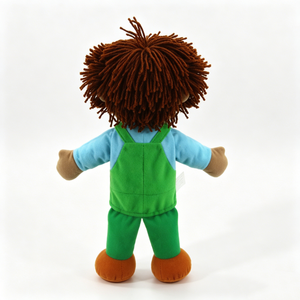Marioneta de mano personalizada con boca móvil, marioneta de mano de niño afroamericano, marioneta de niño ventrilucionista - Product Image 3