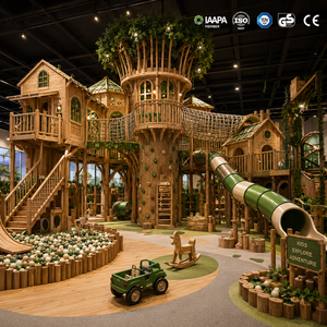 Aire de jeux intérieure en bois sur mesure, aire de jeux pour enfants, aire de jeux d'aventure, équipement de jeux <span class=keywords><strong>commercial</strong></span> - Product Image 1