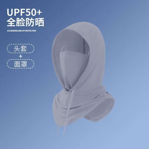 หน้ากากคลุมหน้าป้องกันรังสียูวีสำหรับฤดูร้อน ผ้าไอซ์ซิลค์ ระบายอากาศได้ดี น้ำหนักเบา เหมาะสำหรับปั่นจักรยาน มีสายคล้องหู ป้องกันแสงแดด สำหรับผู้ชาย - Product Image 5