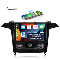 Podofo Stereo Mobil 9-inci 4+64G untuk Ford S Max 2006-2015/Galaxy 2014 Wireless Carplay/Android Auto OEM Pemasok Grosir