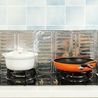 Nouvelle plaque de protection anti-éclaboussures en aluminium pour cuisinière, créative, pour la cuisine, protection contre les éclaboussures de chaleur et de cuisson