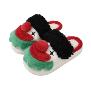 CHIQUE Funny Plush Clown <span class=keywords><strong>Circus</strong></span> Halloween Warmer Pantuflas Otoño e Invierno Antideslizante Zapatillas de casa - Product Image 2