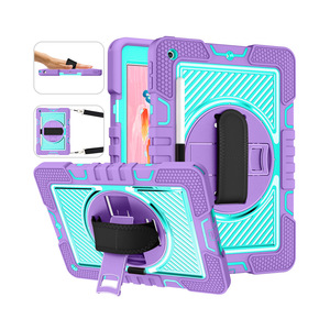 Chân đế silicon PC lai Bìa trường hợp dây đeo vai vỏ casefor Apple iPad 7/8/9 10.2 inch - Product Image 6