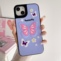 Coque de téléphone en gros avec grand trou pour appareil photo et motif papillon 3D pour iPhone 17 Pro Max, 17 Air, 16 Plus, 16 Pro, 15, 14, 13, 12, 11