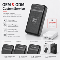 Fournisseur de batteries externes 10000 mAh, chargeur portable 10000 mAh, logo personnalisé, fabrication OEM, vente en gros, certifié CE, RoHS, FCC, KC, SAA