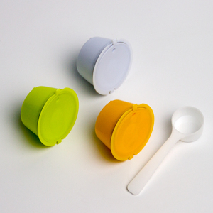 3 capsules de café réutilisables en PP blanc pour <span class=keywords><strong>Dolce</strong></span> <span class=keywords><strong>Gusto</strong></span> Boîte rechargeable certifiée LFGB emballée - Product Image 3
