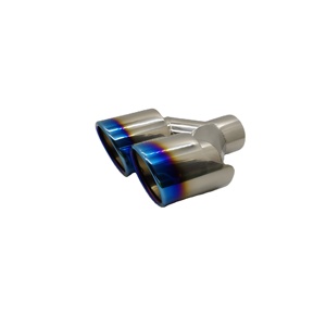 Silenciador de Escape Doble con Salida Azul Plateada, Hecho de Acero Inoxidable 304, Apto para Modelos de Vehículos en General - Product Image 2