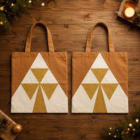 Sac en tissu de coton écologique pour porte-canvas de Noël, disponible en tailles standard et personnalisées, pour boutiques indépendantes, double approvisionnement, modèle viral