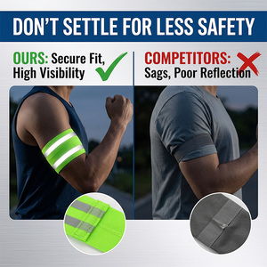 Bande Réfléchissante Ajustable Premium à Haute Visibilité pour la Marche Nocturne en Extérieur, la Course à Pied et le Cyclisme – Sangle de Sécurité Élastique à Ajustement Sûr - Product Image 3