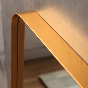 Caliente-venta longitud <span class=keywords><strong>dorada</strong></span> de pie espejo de piso - Product Image 3