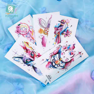 2025 derniers tatouages temporaires noirs réalistes Art corporel CMJN coloré fleur épaule cou poitrine tatouages temporaires pour femmes fille - Product Image 3