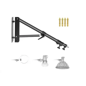 Neewer 130cm Triangle Wall Mounting Arm With Triangle Base For Studio Video Strobe Flash Softbox Umbrella Light Stand