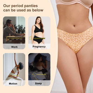 Bragas Grace Oem de algodón orgánico para el período, protección completa, lavable, sostenible, ropa interior para el período a prueba de fugas para mujeres - Product Image 4