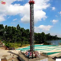Attraction Tour de chute rotative économique pour fêtes foraines, avec chute ascendante et descendante, pour sites de divertissement temporaires