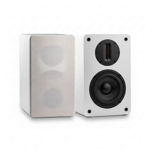 Samtronic White Color 4ohm Passive Bookshelf Speakers for Home Theater Surround Sound with Ribbon Tweeter Speaker