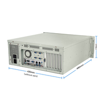 Chassis Komputer Rakmount Industri 4U dengan Kunci Pintu Keamanan 2 Slot DDR4 untuk Sistem Kontrol Otomasi