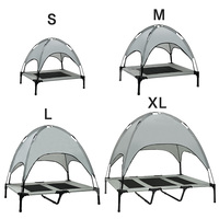Lit de chien surélevé avec auvent amovible, respirant et imperméable, idéal pour le camping et la plage