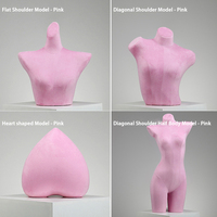 Maniquí de Mujer Sexy de Terciopelo Colorido, Parte Superior del Cuerpo, Maniquí Femenino de Medio Cuerpo para Exhibición de Lencería