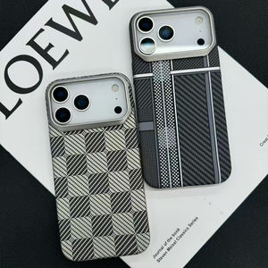 JOYPORODO <span class=keywords><strong>Coque</strong></span> de Luxe en Fibre d'Aramide Anti-Choc pour <span class=keywords><strong>iPhone</strong></span> 17 <span class=keywords><strong>Pro</strong></span> Max Air Mobile Chine Étui de Téléphone - Product Image 4