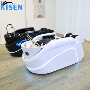 KISEN Hottest Sale Luxury Shampoo <b>Bed</b> Chair Bowl Back Washing Hair <b>Bed</b> With Head Therapy Steamer Thai Massage Beauty Hair Salon - Product Image 1