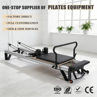 ZENJOY Reformer Pilates Classique en Alliage d'Aluminium, Vente Directe Usine, pour Entraînement du Core avec Box et Planche de Saut, Idéal pour la Maison et le Studio