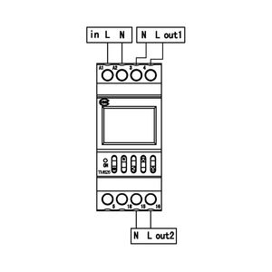 Temporizador SINOTIMER TM626 de 2 Canales con Salida de 1 Segundo de Intervalo, Control Separado, Reloj Digital Programable Semanal de 7 Días - Product Image 5