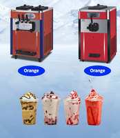 Fabricant de yaourt glacé commercial 22L/H trois machines à crème glacée machine à crème glacée molle Snack