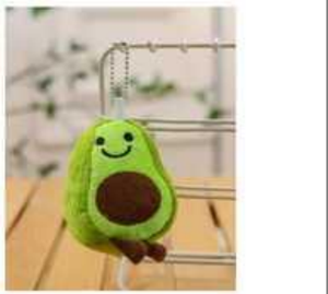 Peluche Whiskers Avocado 12 cm, jouet en peluche doux pour enfants de 2 à 4 ans, porte-clés en peluche unisexe - Product Image 3