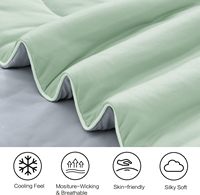 Couette rafraîchissante taille Queen, couverture rafraîchissante pour les personnes ayant chaud la nuit, couette d'été réversible Q-Max 0.4