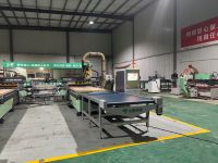 Línea de Producción CNC de Anidamiento Uno a Dos con Carga Automática y Etiquetado para Madera, Máquina para Fabricación de Puertas de Muebles y Gabinetes