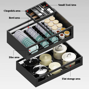 Cestini Portaoggetti Multifunzionali dal Design Moderno per <span class=keywords><strong>Cassetti</strong></span>, Organizer Scorrevole Elegante per <span class=keywords><strong>Pentole</strong></span> e Padelle, Uso in <span class=keywords><strong>Cucina</strong></span>, Casa, Bar e Armadio - Product Image 5
