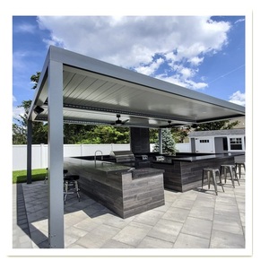 เพอร์โก้อลูมิเนียมควบคุมระยะไกลสำหรับร้านอาหารพร้อมหลังคาแบบยืดหดได้3X3m - Product Image 2