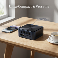 Mini PC AMD Ryzen R5-6600U R5-6600H R7-6800H R7-8745HS 8GB 16GB 32GB RAM DDR5 Windows Server Rumah Ultra-Senyap Mini PC Bisnis