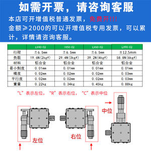 Plateforme de levage manuelle à glissière de précision à micro-réglage sur axe Z LV60/40/50/80/90-C2, composants industriels - Product Image 5