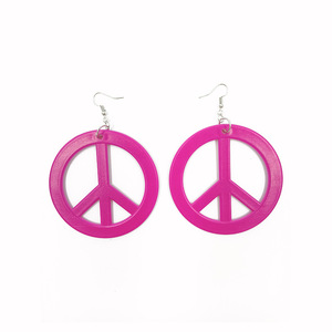 Halloween retrò anni '60 anni '70 <span class=keywords><strong>Costume</strong></span> da discoteca Hippie donne con segno di pace accessori YTHC-009 - Product Image 5