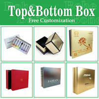 Boîtes d'emballage personnalisées OEM, boîtes rigides en papier blanc, boîtes haut de gamme avec impression d'encre rouge, laminage mat, crème pour les yeux de luxe, poudre libre