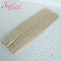 OEM/ODM Mèches Genius Wefts Cheveux Humains Blond Platine 60a Double Drawn avec Mèches Claires et Foncées pour Clients Premium