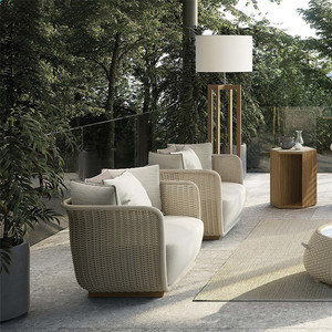 Canapé en rotin tissé, ensembles de canapés de jardin, Patio, balcon, meubles d'extérieur, loisirs - Product Image 5