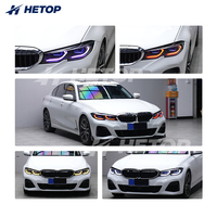 Phares HETOP G20 2020-2022 – Amélioration personnalisée spéciale – Lentilles quatre couleurs, quatre feux de proche, huit feux de lointain, DRL LED uniques – Plug and Play pour BMW