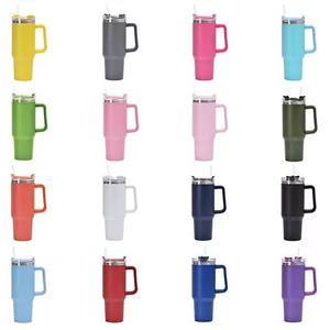 Vente en gros de gobelets isothermes en acier inoxydable 304 à double paroi de 40 oz avec poignée, pour sublimation, vente en gros - Product Image 2