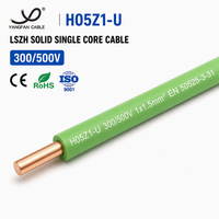 Câble monobrin solide sans halogène H05Z1-U LSZH 300/500V Classe 1 pour câblage résidentiel intérieur fixe EN 50525-3-31 ignifuge