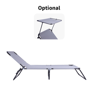 كرسي حديقة فناء محمول مع مظلة شمسية - Product Image 6