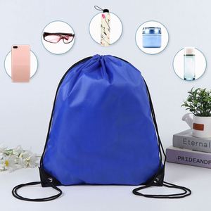 Custom Nylon Draw String <b>Backpack</b> Recycled Waterproof 210D Polyester Drawstring Bag With Logo - Product Image 4