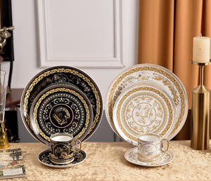 Service de table de luxe en porcelaine fine, 4 pièces, pour cadeaux d'affaires, vaisselle en céramique - Product Image 1