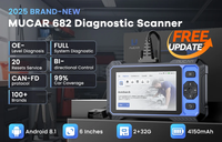 MUCAR 682 Outil de diagnostic de voiture CANFD OBD2 Scanner Contrôle bidirectionnel 20 Reset Système complet de diagnostic Mise à jour gratuite