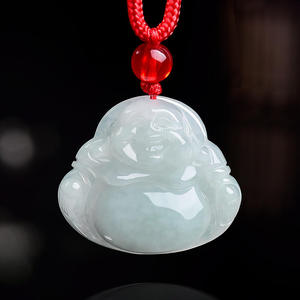Colgante de Jadeíta Natural de Myanmar con Buda, Joyería para Mujer, Diseño Original, Estilo Chino, Regalo con Certificado de Tasación FG95 - Product Image 1