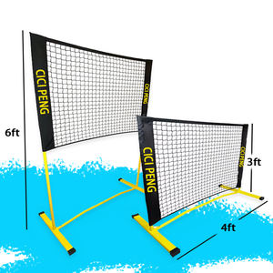 Portatile <span class=keywords><strong>Mini</strong></span> <span class=keywords><strong>Pickleball</strong></span> pratica rete 4*3 ft regolabile altezza Set up rapido Design leggero e resistente - Product Image 1